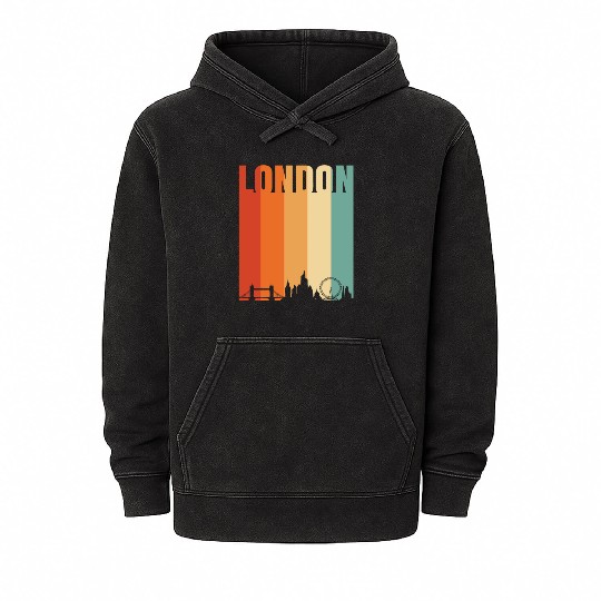 I Love London Gift Idea Mineral Wash Hoodies