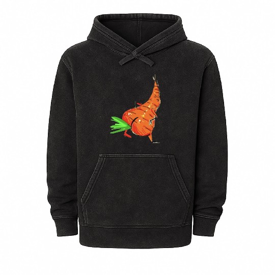 Thicc Carrot Mineral Wash Hoodies