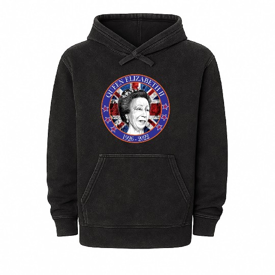 ''queen elizabeth Mineral Wash Hoodies rest in peace elizabeth sh