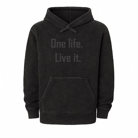 One life live it – your heart beats for adventure Mineral Wash Hoodies