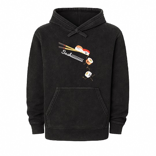 Sushi Lover Japan Lover Cuisine Chef Foodie Mineral Wash Hoodies