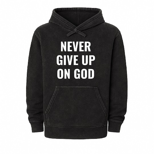 Faithful Endurance: Never Give Up Mineral Wash Hoodies