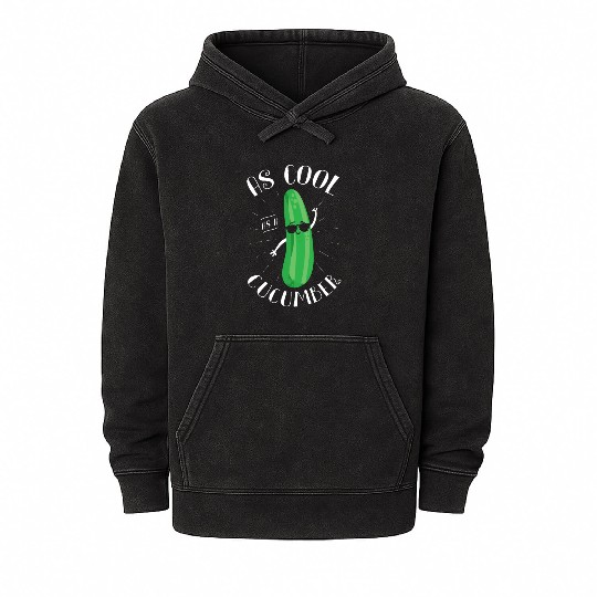 As Cool As Cucumber Vegetarian Vegetable Vegan Mineral Wash Hoodies