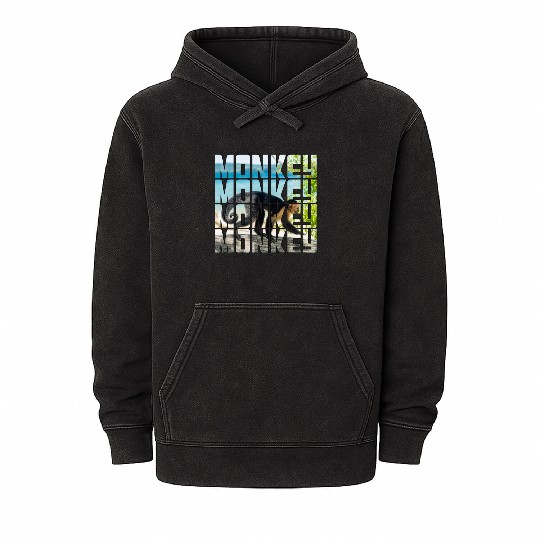 monkey Mineral Wash Hoodies
