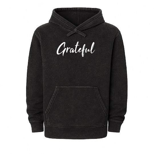 Grateful - White FINAL 1 Mineral Wash Hoodies
