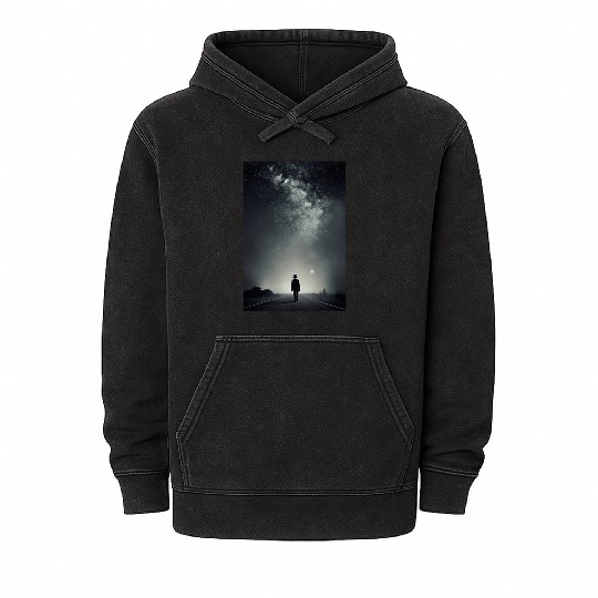 The lonely man Mineral Wash Hoodies