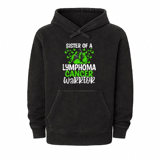 Lymphoma Cancer Awareness Sister Twins Sibling Mineral Wash Hoodies