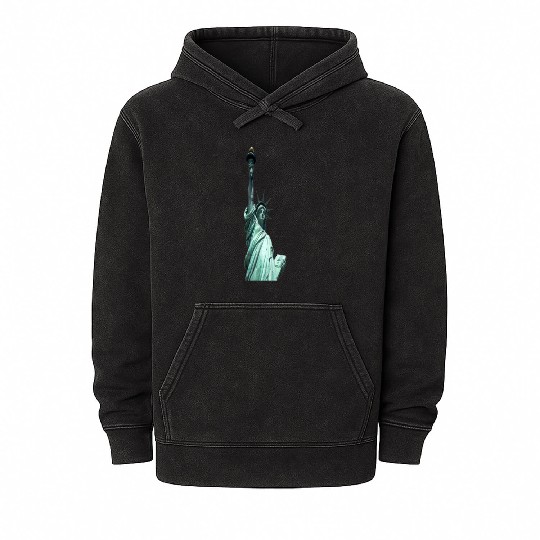 statue of liberty Mineral Wash Hoodies