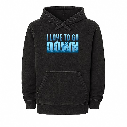 I Love to go Scuba Diving Diver Dad Boyfriend Gift Mineral Wash Hoodies