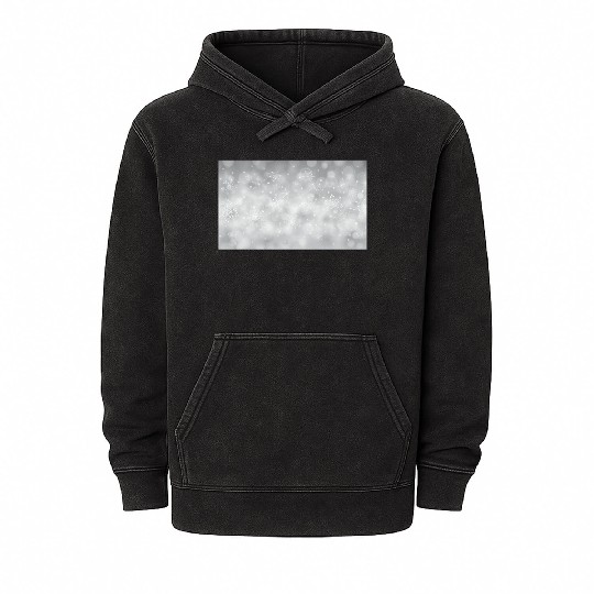 Grey Bokeh Christmas Snowflakes Mineral Wash Hoodies