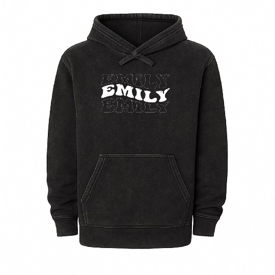 Funny Emily Groovy 4 Men Women Cool Emily Tie Dye Mineral Wash Hoodies