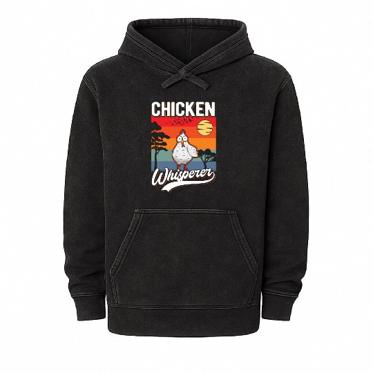 Chicken Whisperer Farmer Mineral Wash Hoodies
