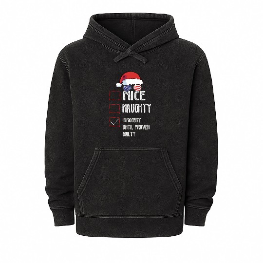 Nice Naughty Innocent Until Proven Guilty Mineral Wash Hoodies
