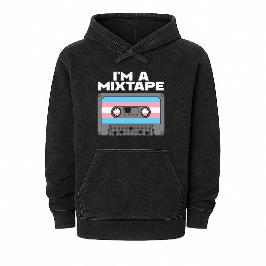LBGT Flag Gay Pride Human I'm a Mixtape Mineral Wash Hoodies