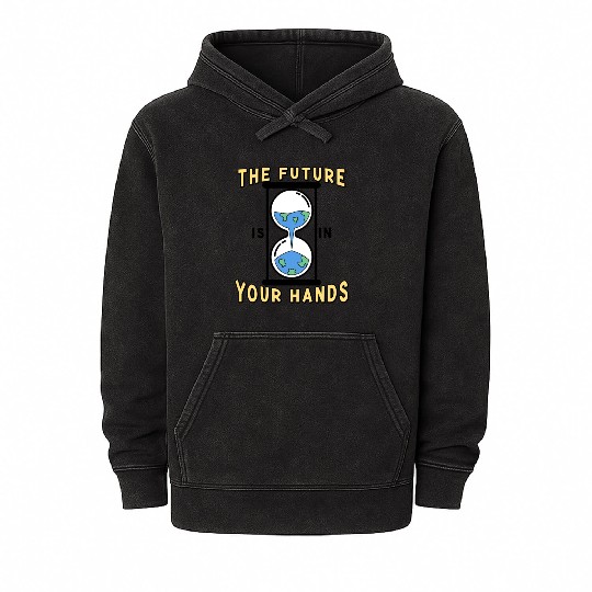 Earth Hour Time Environmentalist Save The Planet Mineral Wash Hoodies