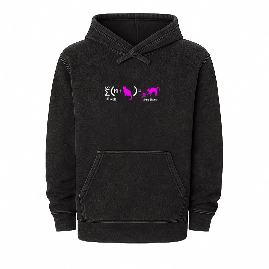 String Theory Nerd Physics Schrodinger's Cat Mineral Wash Hoodies