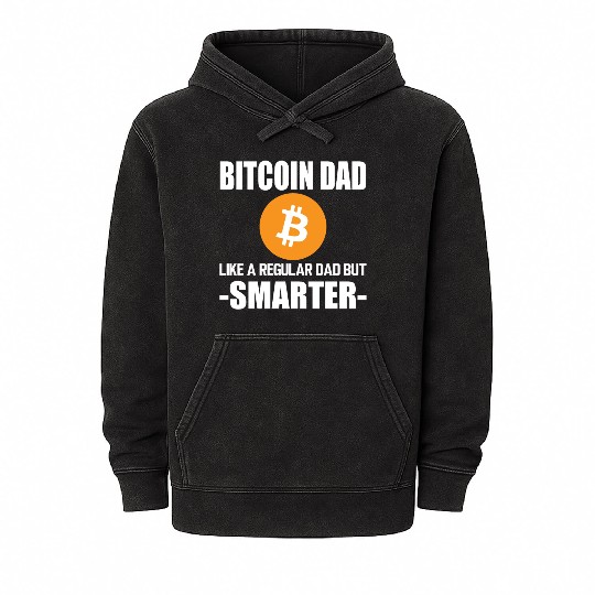 Bitcoin dad like a regular dad but smarter Mineral Wash Hoodies