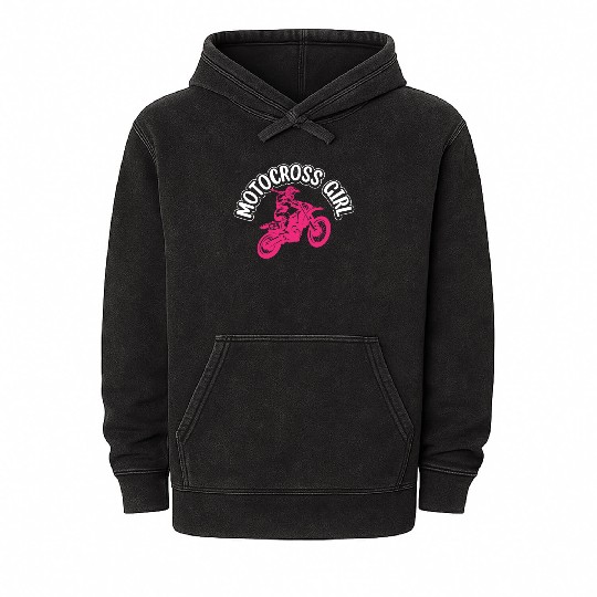 Dirtbike Girl Supercross Girl Off-road Enduro Moto Mineral Wash Hoodies