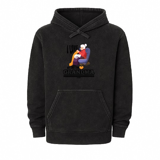 I Love My Grandma Mineral Wash Hoodies