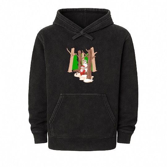 Santa Claus Mineral Wash Hoodies