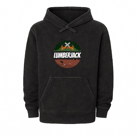 Lumberjack Chainsaw Mineral Wash Hoodies