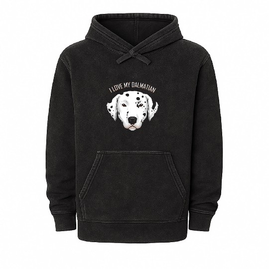 Dog Lover - I Love My Dalmatian Mineral Wash Hoodies