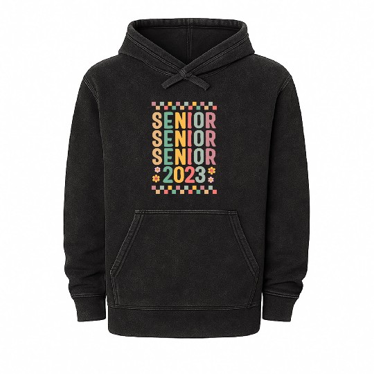 Graduation Mineral Wash Hoodies, Senior Class Of 2023 Floral