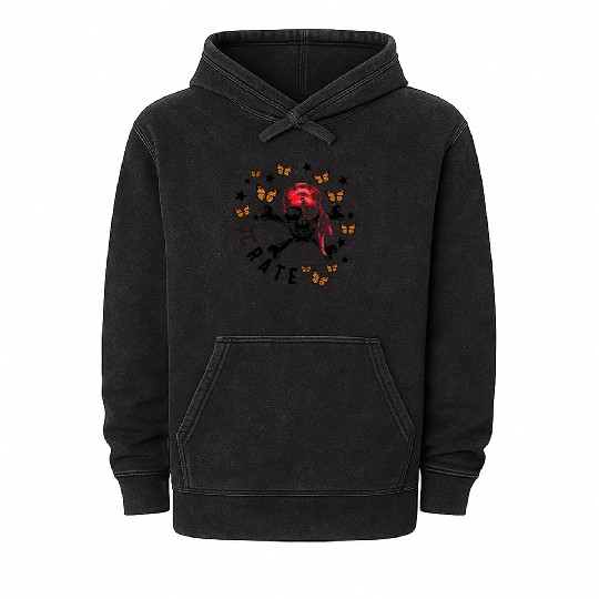 Halloween Math Teacher Mineral Wash Hoodies, Pi Rate Skull Humor