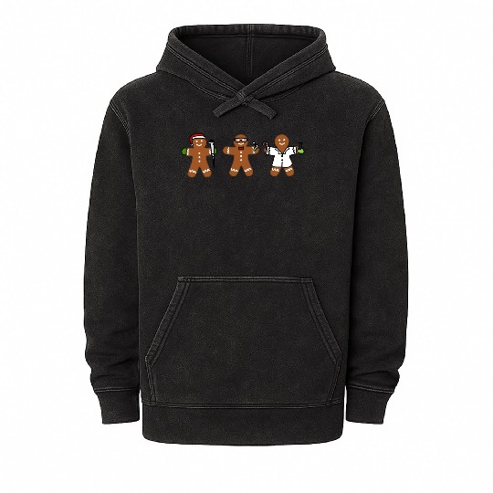 Gingerbread Scientist Guys Mineral Wash Hoodies