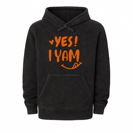 I yam my sweet potato for matching couple Mineral Wash Hoodies