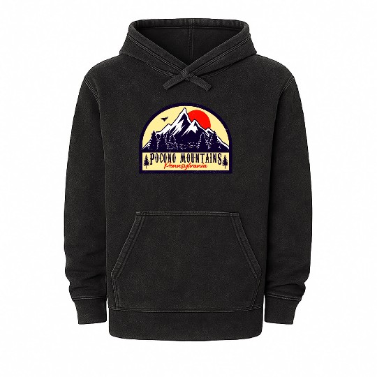 Pocono Mountains Pennsylvania Mineral Wash Hoodies