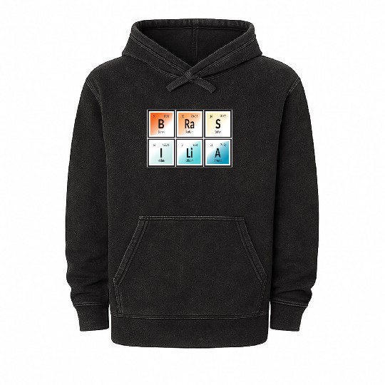 Brasilia | Periodic Table of Elements Mineral Wash Hoodies