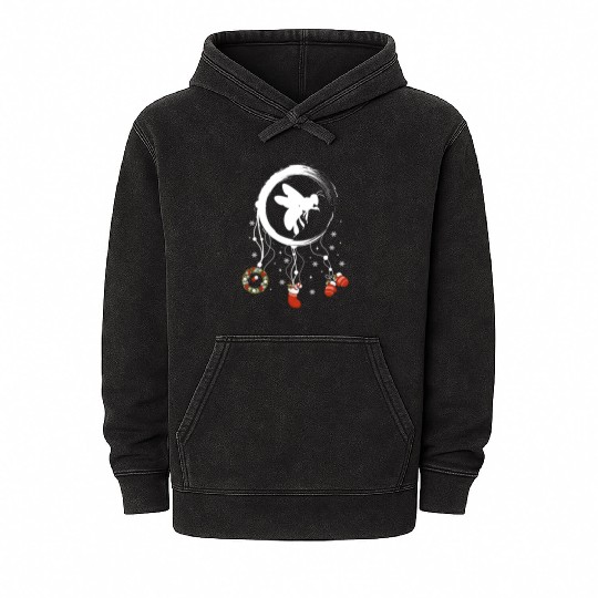 Winter dreamcatcher Christmas Bee Mineral Wash Hoodies
