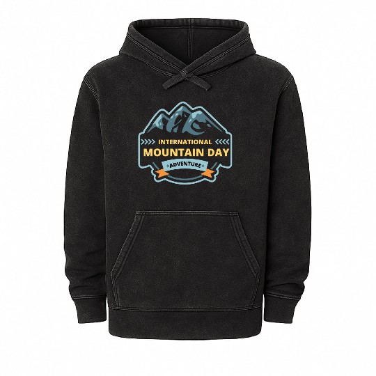 International Mountain Day adventure Mineral Wash Hoodies