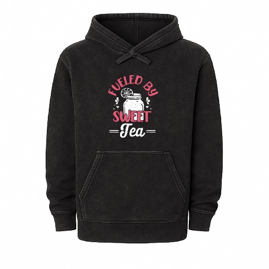 Funny Sweet Tea Fueled By Sweet Tea Mineral Wash Hoodies