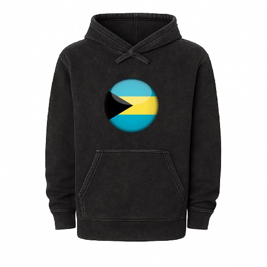 Bahamas Flag Mineral Wash Hoodies