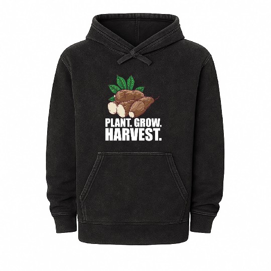 Cassava Farmer - Plant Grow Harvest Mineral Wash Hoodies