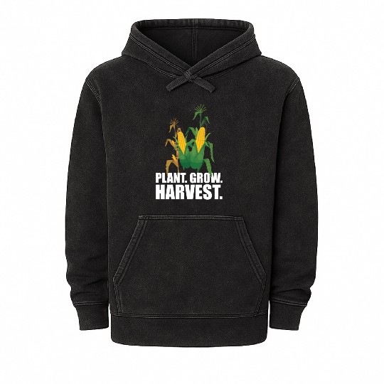 Corn Farmer - Plant Grow Harvest Mineral Wash Hoodies
