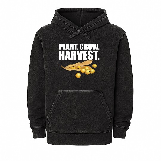 Soybean Farmer - Plant Grow Harvest Mineral Wash Hoodies