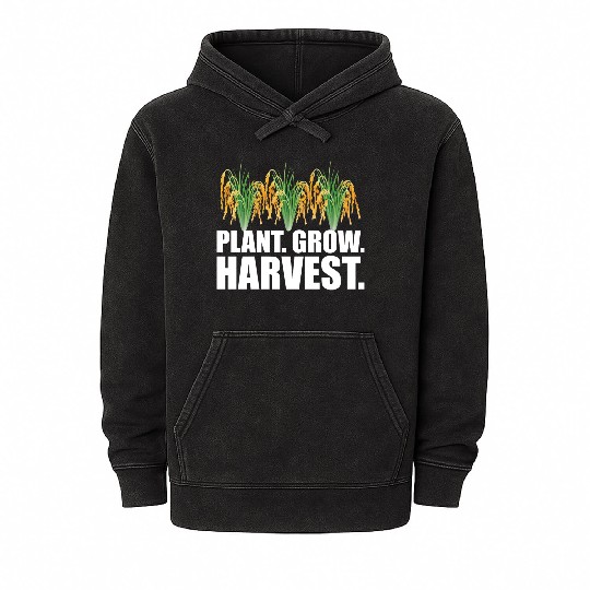 Rice Farmer - Plant Grow Harvest Mineral Wash Hoodies