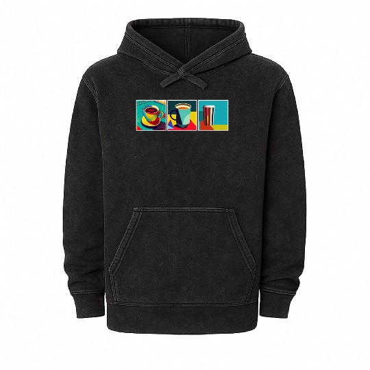 Coffee is Art! Mineral Wash Hoodies