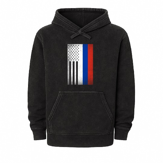 Russia Design for proud Russian Americans Mineral Wash Hoodies