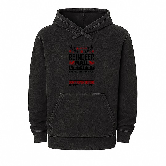 Reindeer Mail Mineral Wash Hoodies