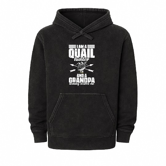 Funny Quail Hunting Hobby For Bobwhite Quail Mineral Wash Hoodies