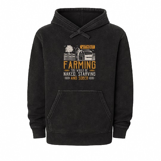 Local Farmers Support Agriculture Mineral Wash Hoodies