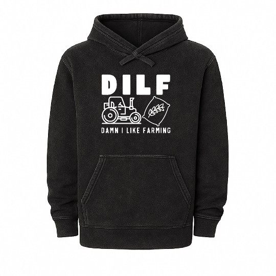 Agriculture Humor Men Farming Joke Mineral Wash Hoodies