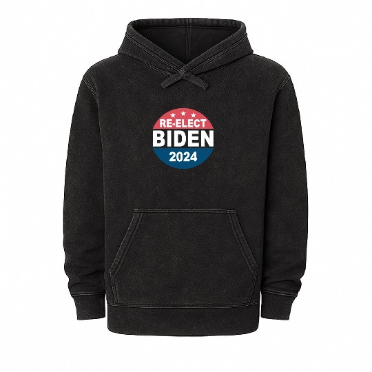 Re-Elect Joe Biden 2024 Democrats Mineral Wash Hoodies