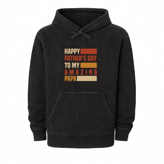 Happy Father's Day To My Amazing Step Dad Mineral Wash Hoodies