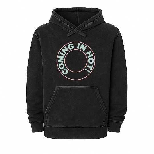 Coming in Hot - Black Glue Gun Mineral Wash Hoodies