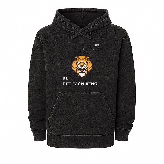 BE DIFFERENT-BE THE LION KING Mineral Wash Hoodies
